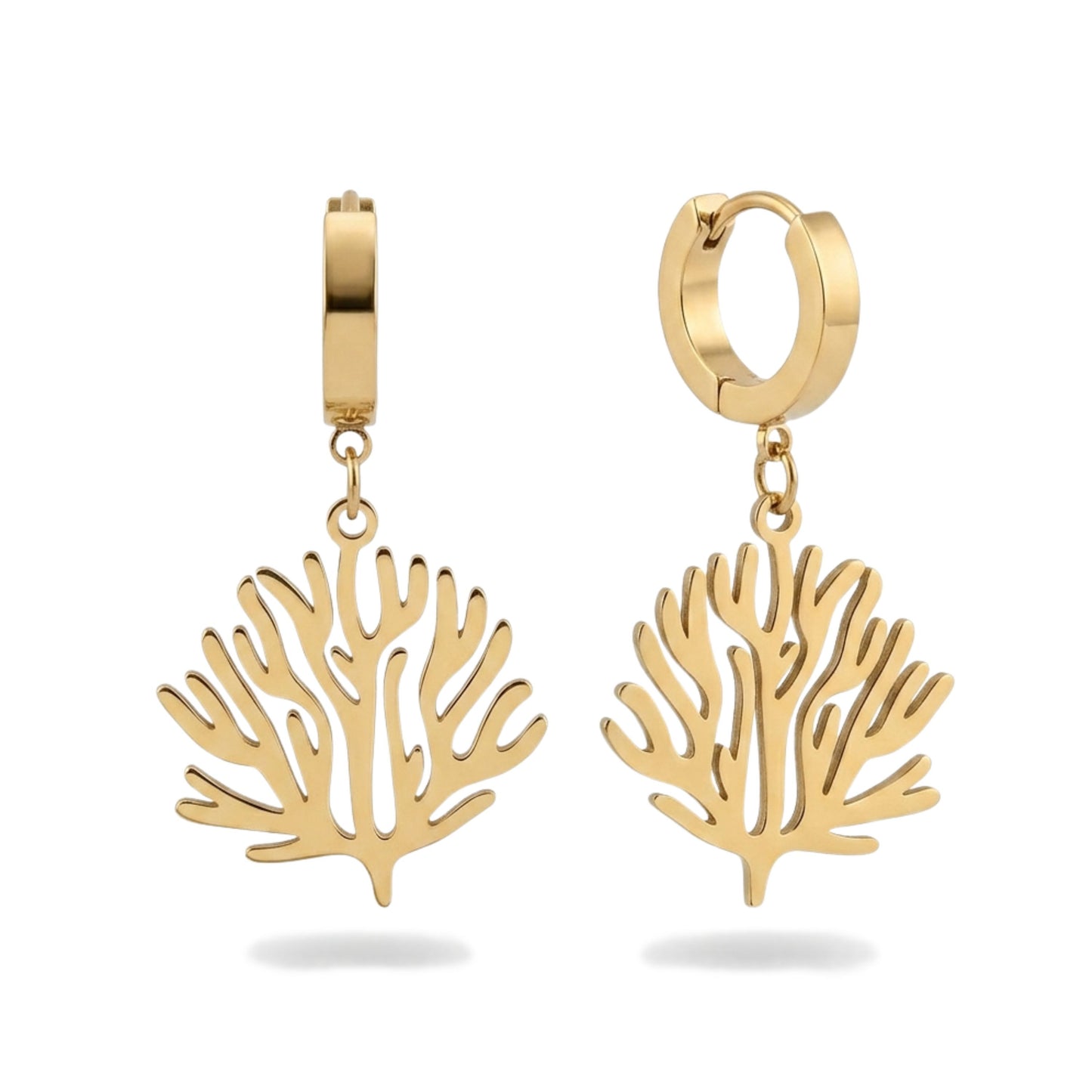 Stainless Steel Golden Reef Earrings