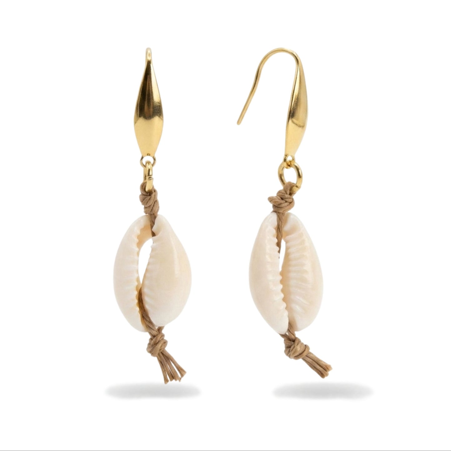 Stainless Steel Cowrie Shell Earrings