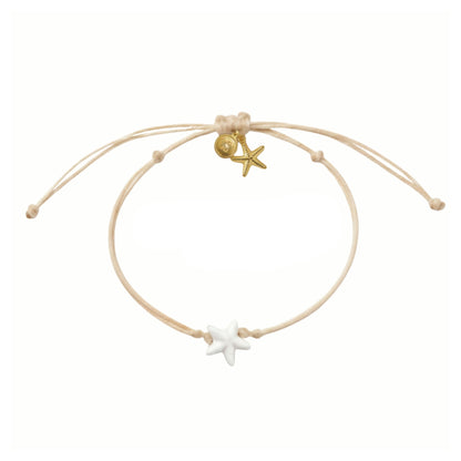 7 Inch Adjustable Bracelet with Sea Star Bead