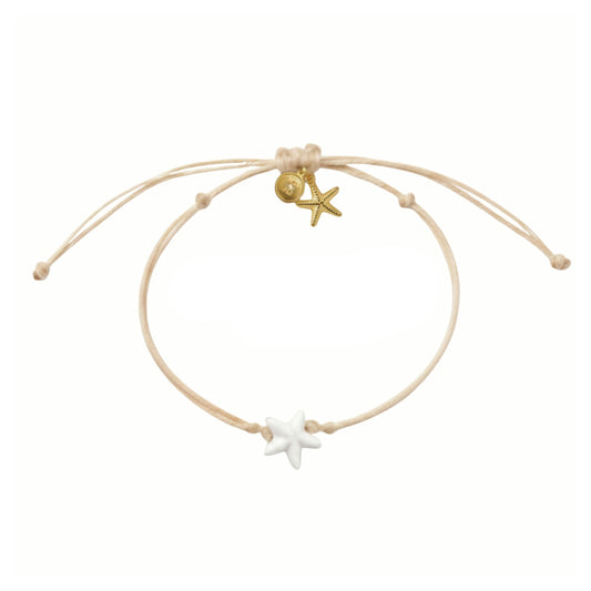 7 Inch Adjustable Bracelet with Sea Star Bead