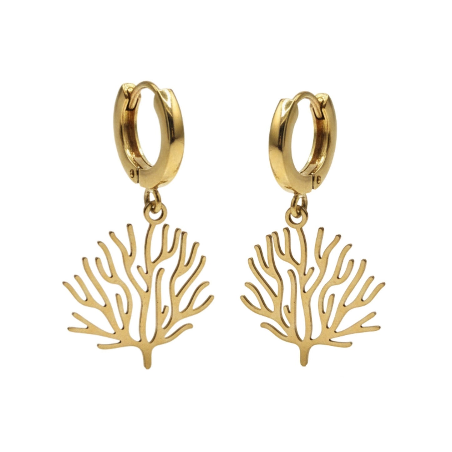 Stainless Steel Golden Reef Earrings