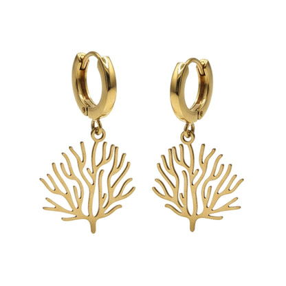 Stainless Steel Golden Reef Earrings